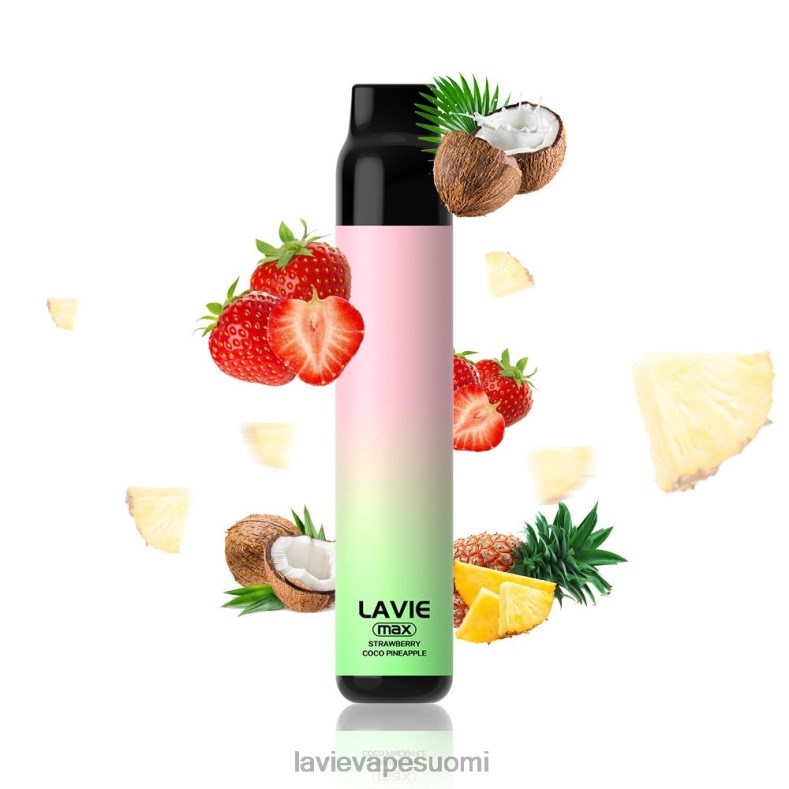 LAVIE Vape - LAVIE BAR 5000 puhallusta - max mansikka coco omena D48VB283