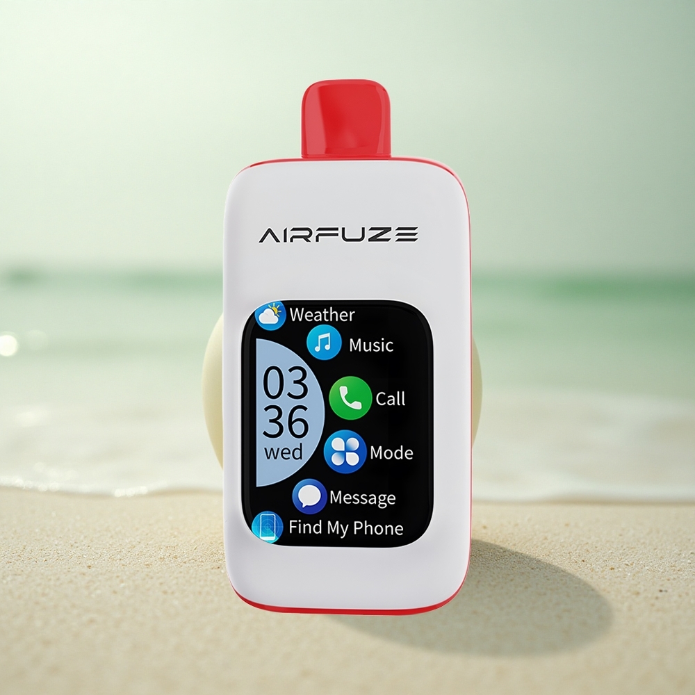 AirFuze Smart 30000 Puffs Kolmen Omenan Älykäs 900mAh TFT-kosketusnäyttö Type-C
