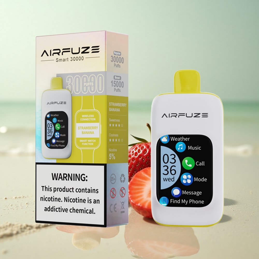 AirFuze Smart 30000 Puffs Mansikka Banaani 900mAh Type-C Kosketusnäyttö