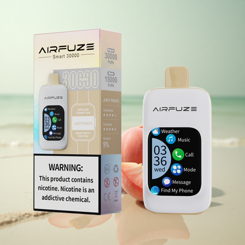 AirFuze Smart 30000 Puffs Mehukas Persikka 900mAh Type-C 2.01 Kosketusnäyttö