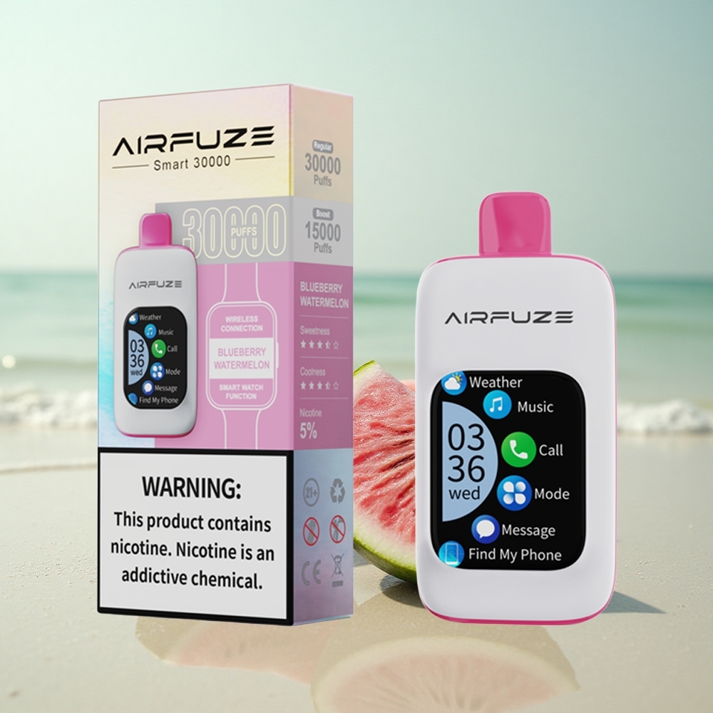 AirFuze Smart 30000 Puffs Mustikkavesimeloni 900mAh TFT-Kosketusnäyttö