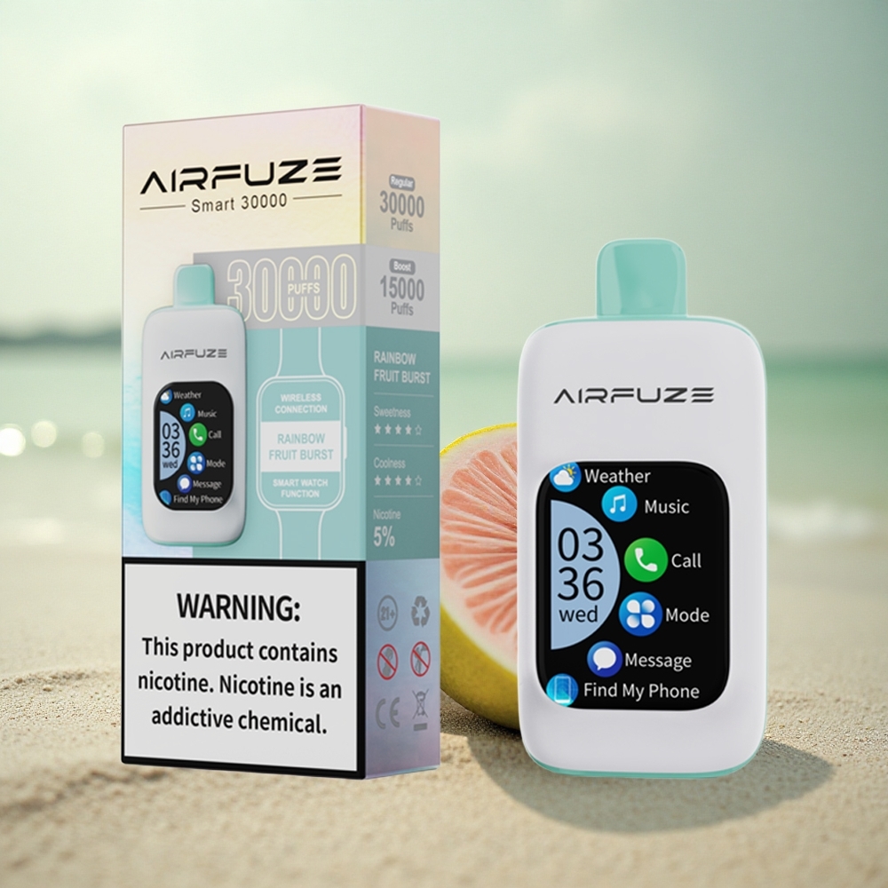 AirFuze Smart 30000 Puffs Sateenkaari Hedelmä Puuska 900mAh TFT