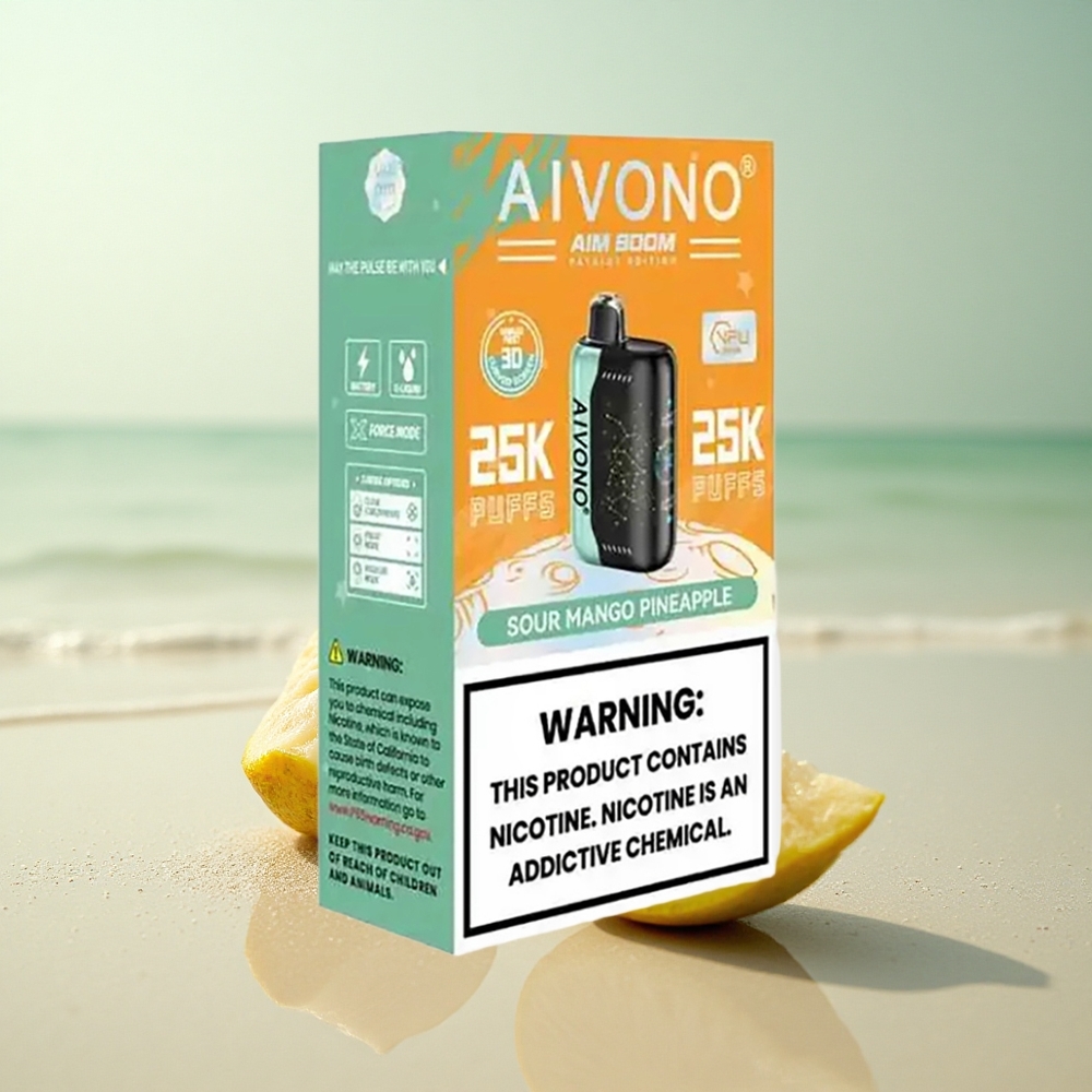 Aivono Aim Boom 25000 Puffs Kirpeä Mango-Ananas 650mAh 1.2ohm