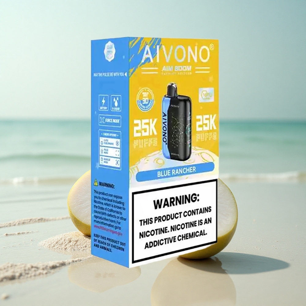 Aivono Aim Boom 25000 Puffs Sininen Rancher 0% 28ml 650mAh