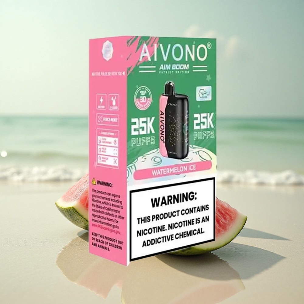 Aivono Aim Boom 25000 Puffs Vesimeloni-Jää 650mAh 0%-5% Nikotiinia