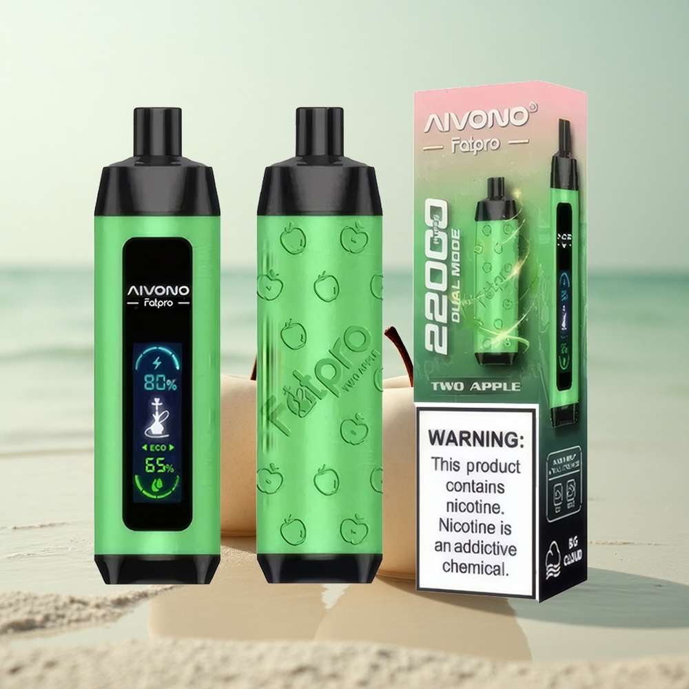 Aivono Aim Fatpro 22000 Puffs Kaksi Omenaa 28ml 10 Makuinen 600mAh
