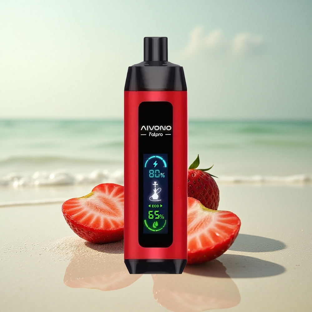 Aivono Aim Fatpro 22000 Puffs Mansikkapommi 5% Nikotiinia 28ml Nestettä