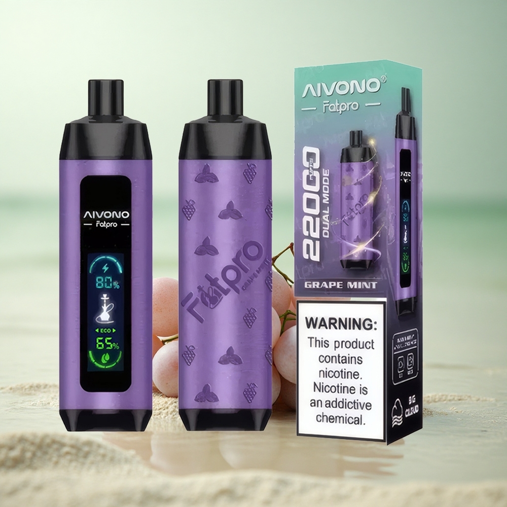 Aivono Aim Fatpro 22000 Puffs Viinirähkä 5% Nikotiinia 28ml E-neste 600mAh Ladattava