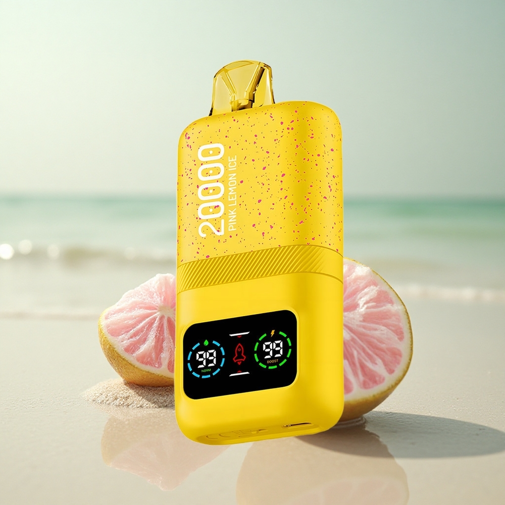 Aivono Aim Magic 20000 Puffs Vaaleanpunainen Sitronijää Dual Mesh LCD