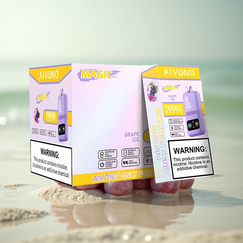 Aivono Aim Magic 20000 Puffs Viinijäätä 26ml Kaksoishäkkaus LCD