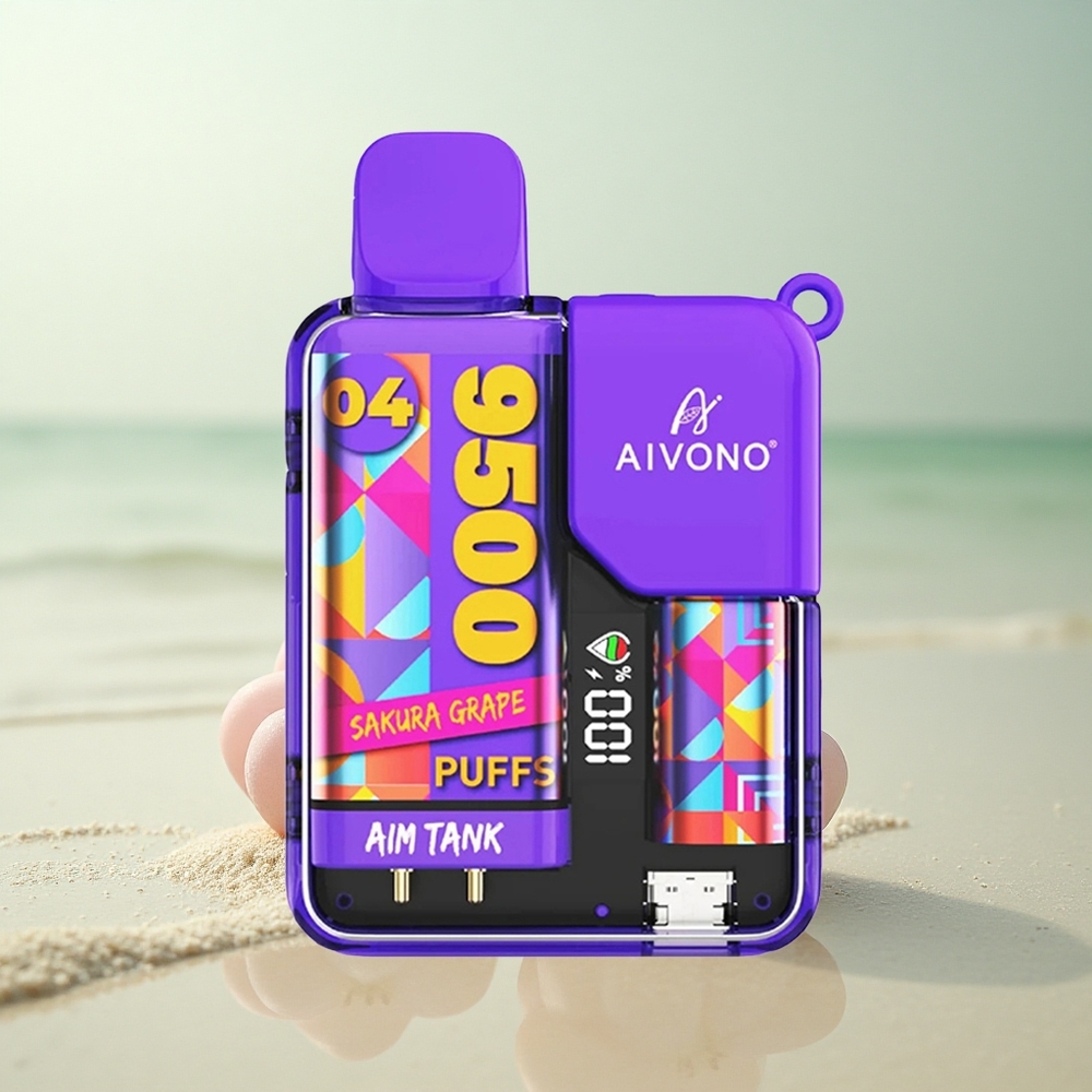 Aivono Aim Tank 9500 Puffs Kirsikkaviinirypäle 18ml 650mAh LCD