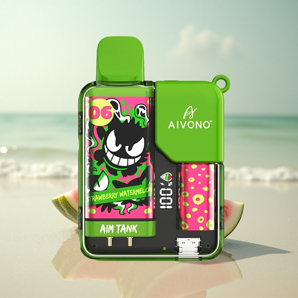Aivono Aim Tank 9500 Puffs Mansikka-Arbuusi 18ml LCD 650mAh