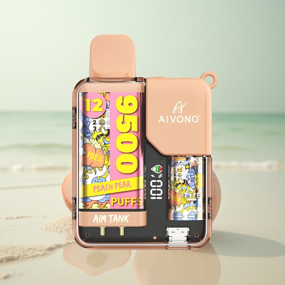 Aivono Aim Tank 9500 Puffs Persikka-Päärynä 18ml 650mAh LCD