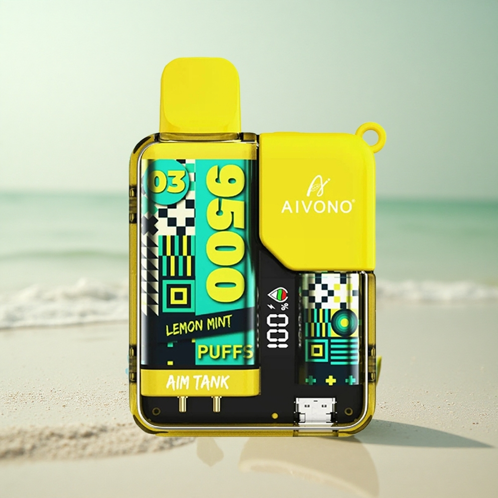 Aivono Aim Tank 9500 Puffs Sitruuna Minttu 18ml 650mAh LCD