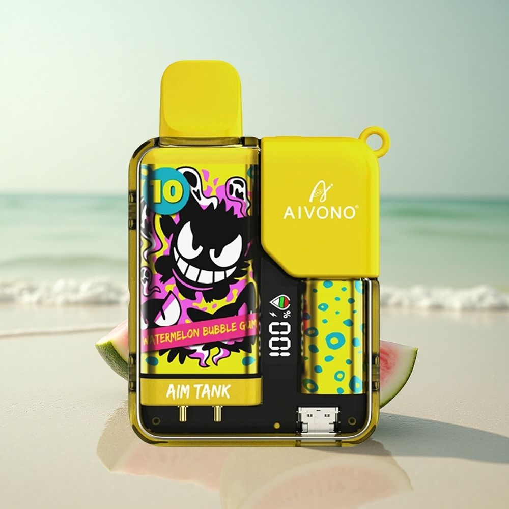 Aivono Aim Tank 9500 Puffs Vesimeloni Kuplapurkka 18ml LCD