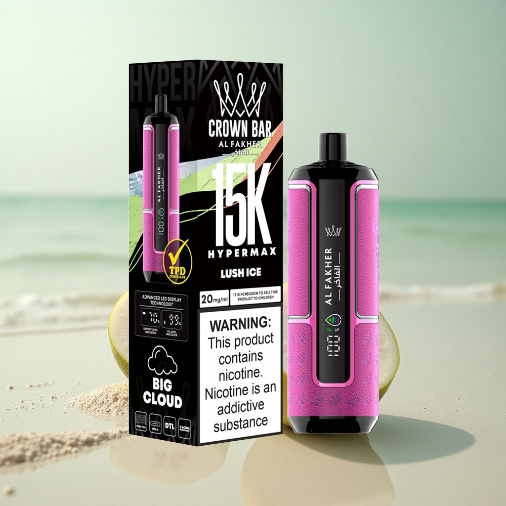 Al Fakher Crown Bar 15K Hypermax Jäätynyt Virkistys 22ml 600mAh Type-C