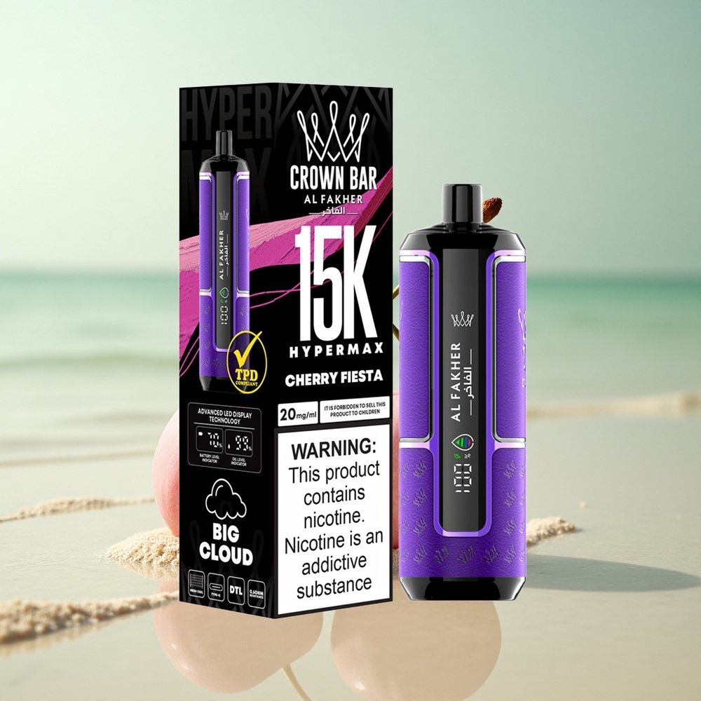 Al Fakher Crown Bar 15K Hypermax Kirska Fiesta 22ml 600mAh Type-C