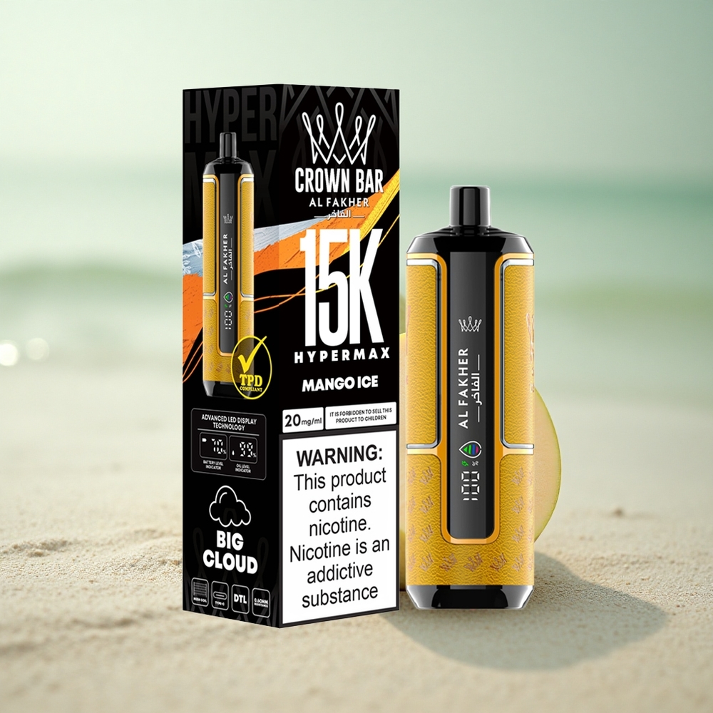 Al Fakher Crown Bar 15K Hypermax Mango Ice 22ml 600mAh Type-C