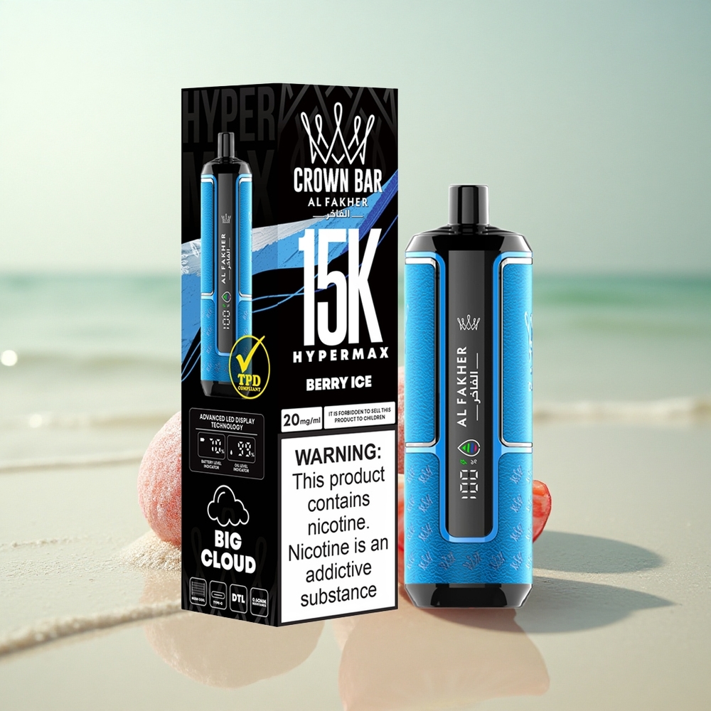 Al Fakher Crown Bar 15K Hypermax Marjajää 22ml 600mAh Type-C
