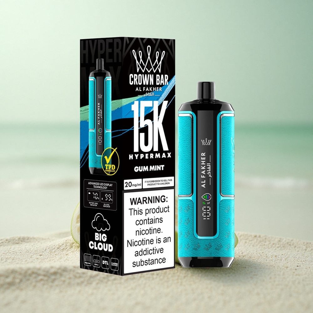 Al Fakher Crown Bar 15K Hypermax Puristinen Minttu 22ml Type-C 6mg