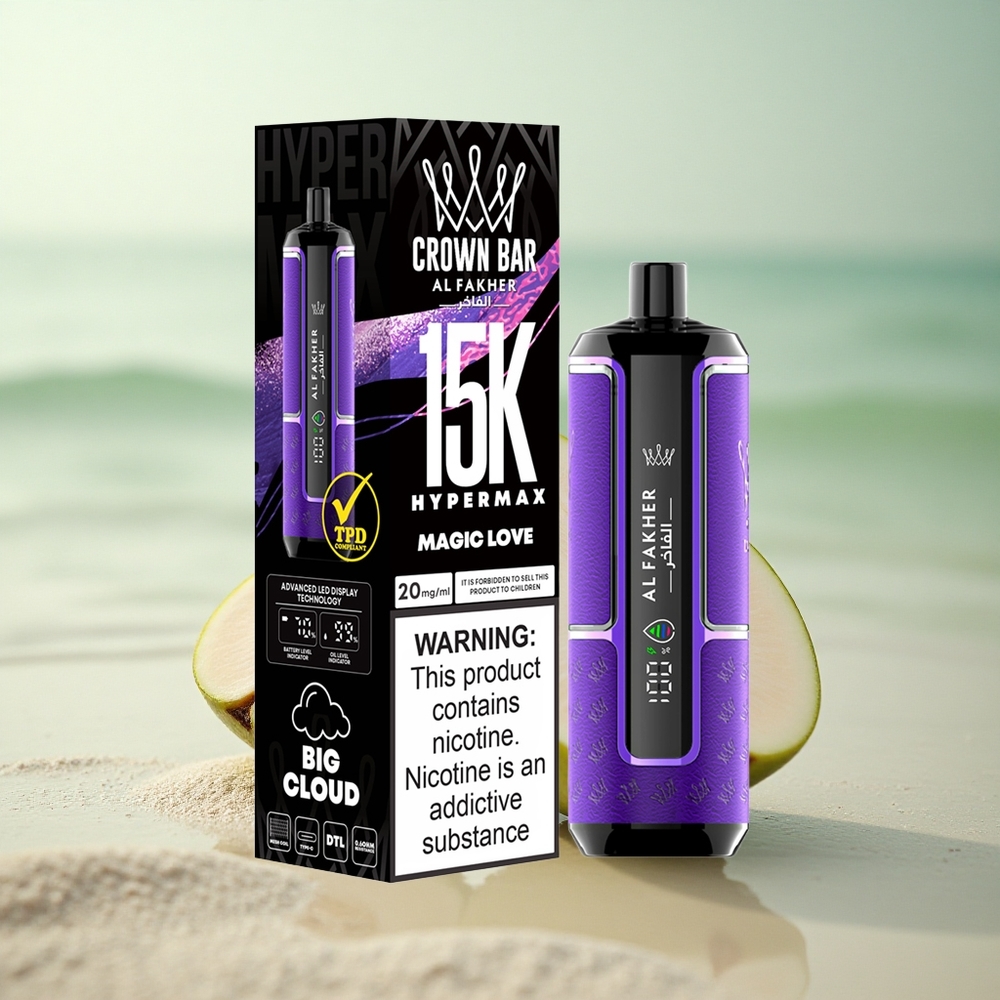 Al Fakher Crown Bar 15K Hypermax Taika-Rakkaus 22ml Type-C 6mg