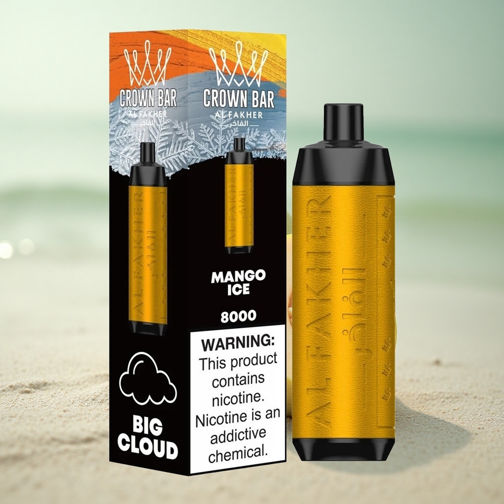 Al Fakher Crown Bar 8000 Crystal Mango Jää 600mAh 18ml 5mg