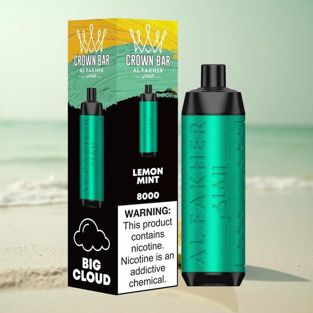 Al Fakher Crown Bar 8000 Crystal Sitruunaminttu 600mAh 18ml 5mg