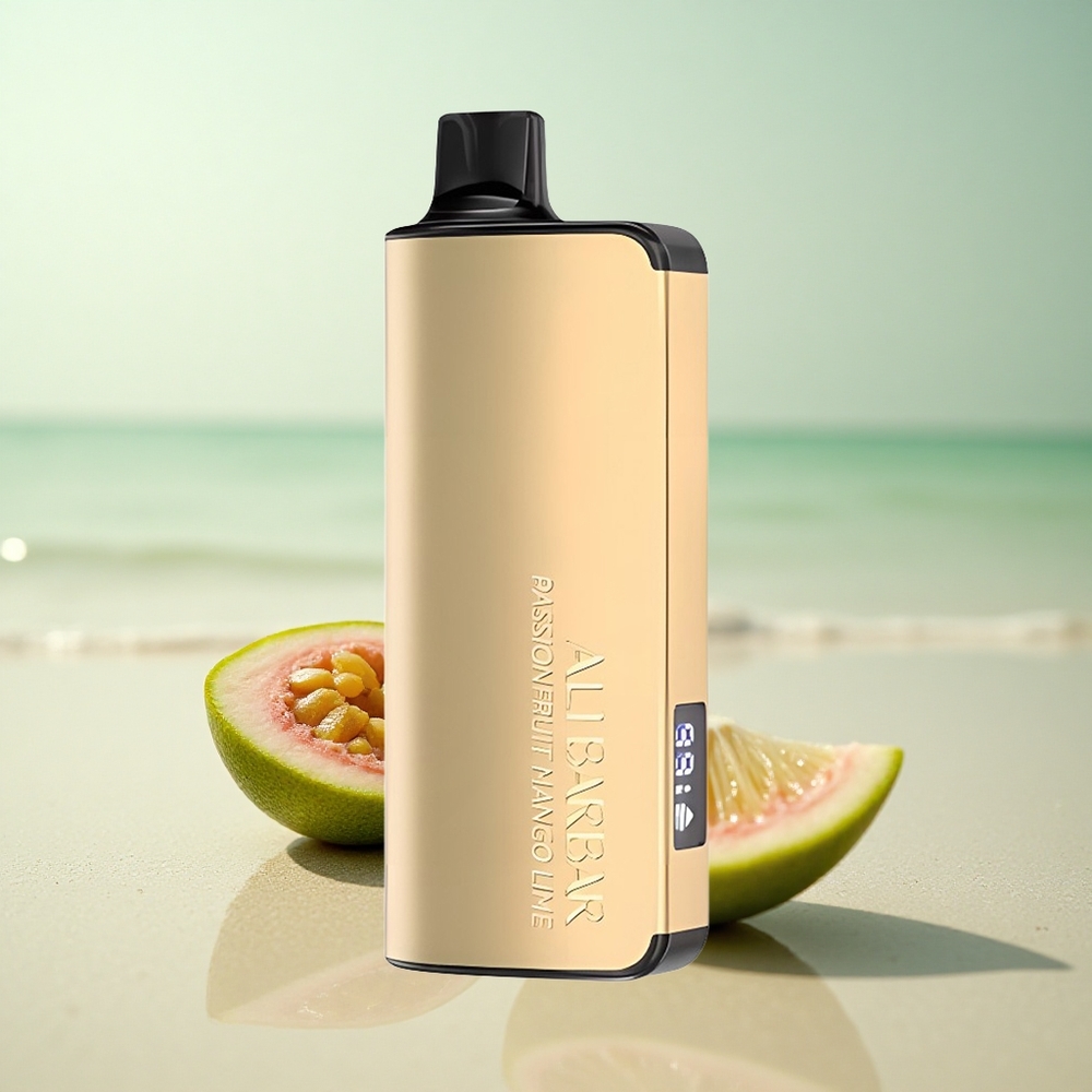 Alibarbar Ingot 9000 Puffs Passionhedelmä Mango Lime 2350mAh 22ml LED