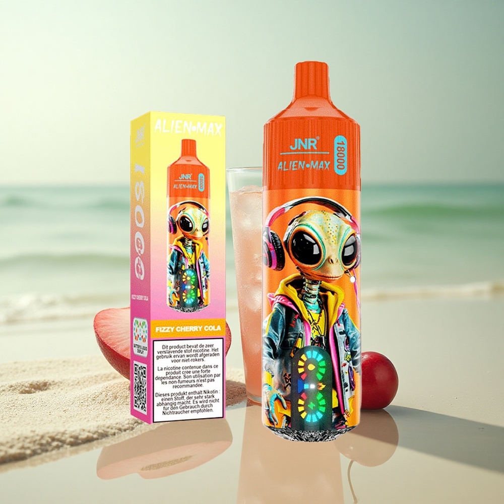 JNR Alien Max 18000 Kirsikka-Kola Kupliva Kaksoiskäämitys Nopea Lataus