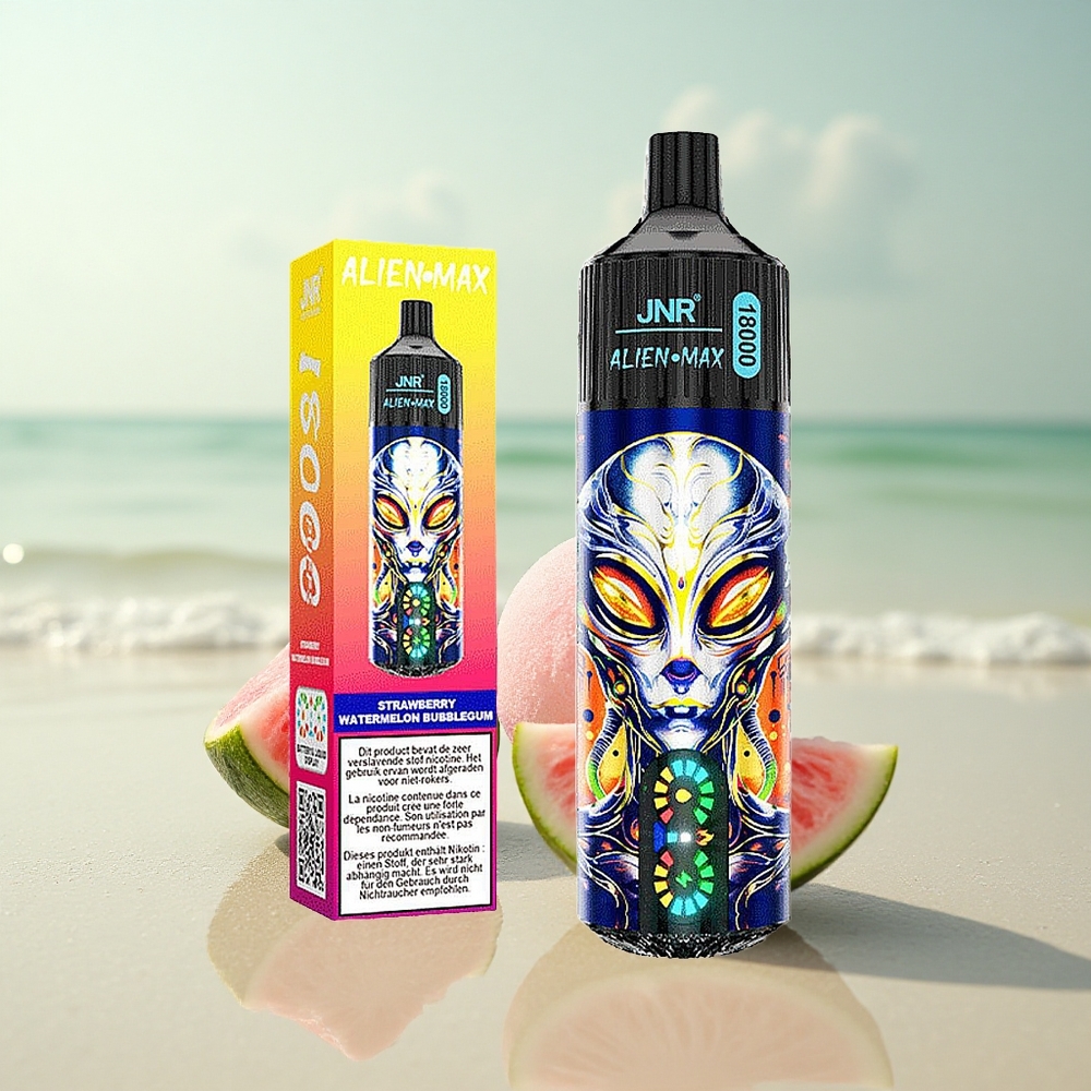 JNR Alien Max 18000 Mansikka-Arbuusi-Kuplakumi Dual Mesh & 850mAh