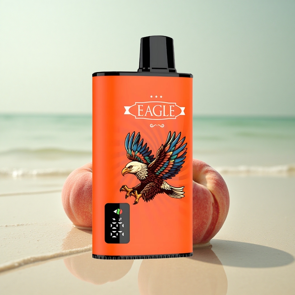 JNR EAGLE Smart 23000 Mehukahat Persikat - Säädettävä Ilmanvirtaus, 25ml Nestetankki, 750mAh Akku