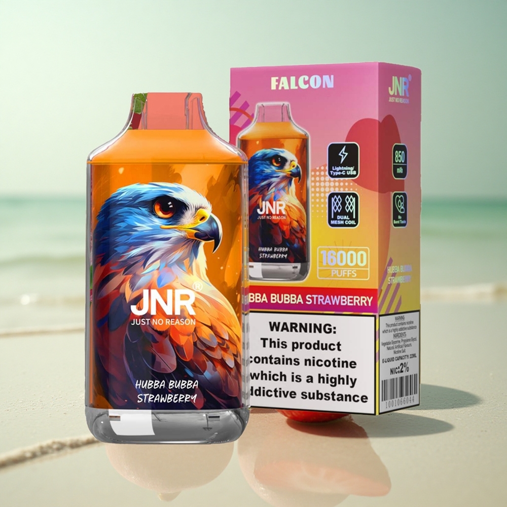JNR Falcon 16000 Mansikka Puhallus 16000 Puhallusta 22ml Nestemäistä 850 mAh Akku