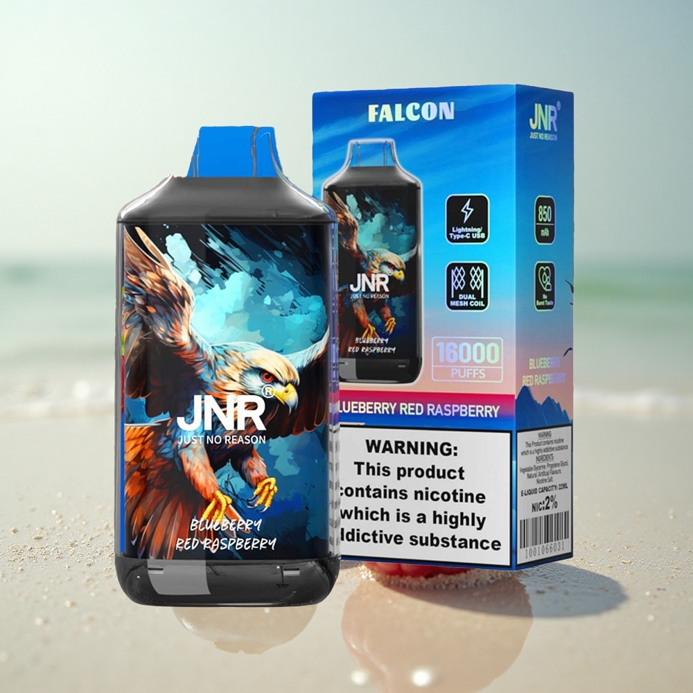 JNR Falcon 16000 Mustikka Punainen Vadelma 850mAh 22ml Kaksoishuotelo