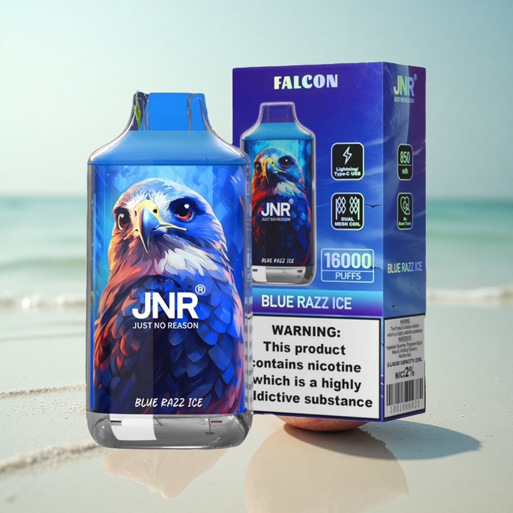 JNR Falcon 16000 Sininen Vadelma Jää 850 mAh 22ml Kaksoisverkko