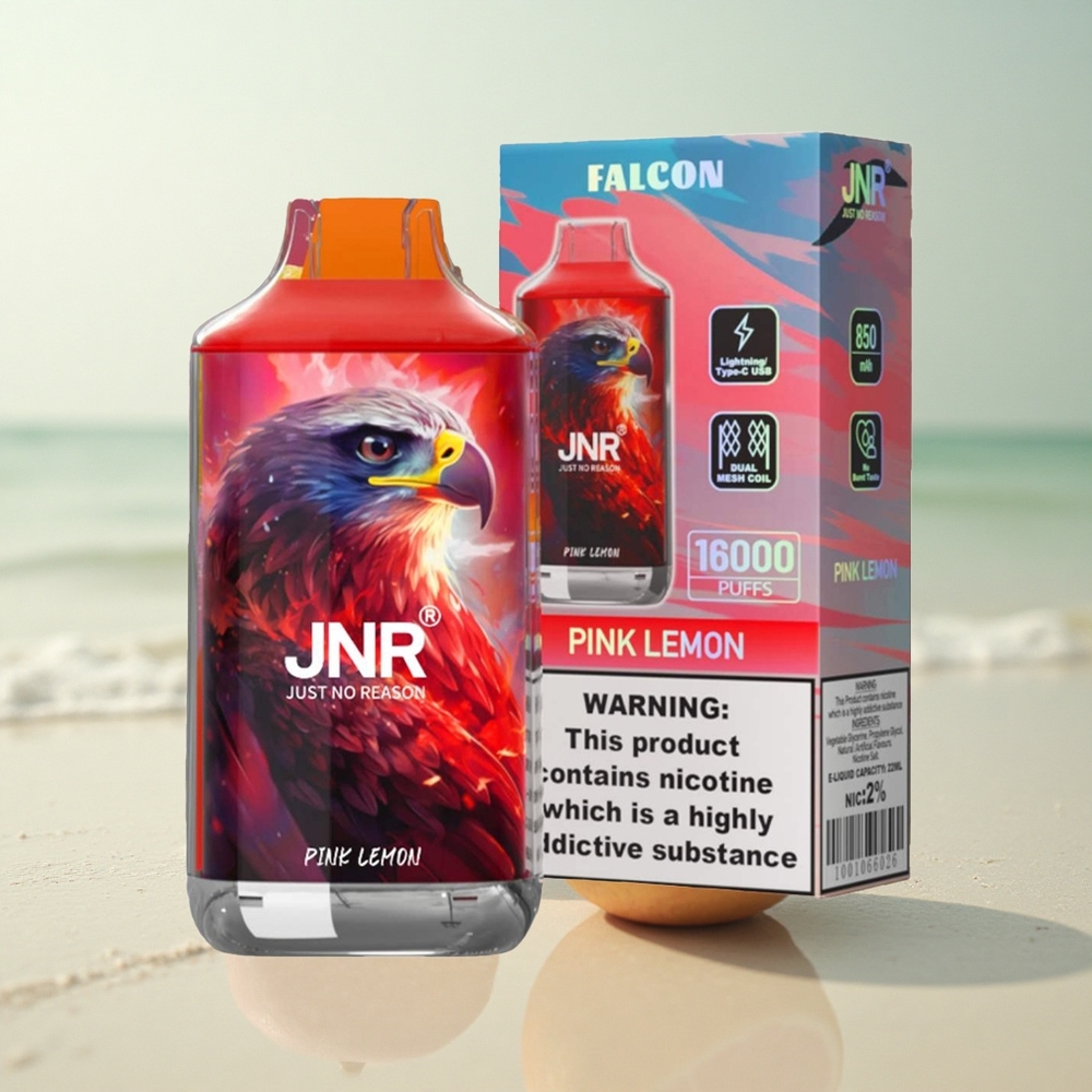 JNR Falcon 16000 Vaaleanpunainen Sitruuna 850 mAh 22ml Kaksoishuokale