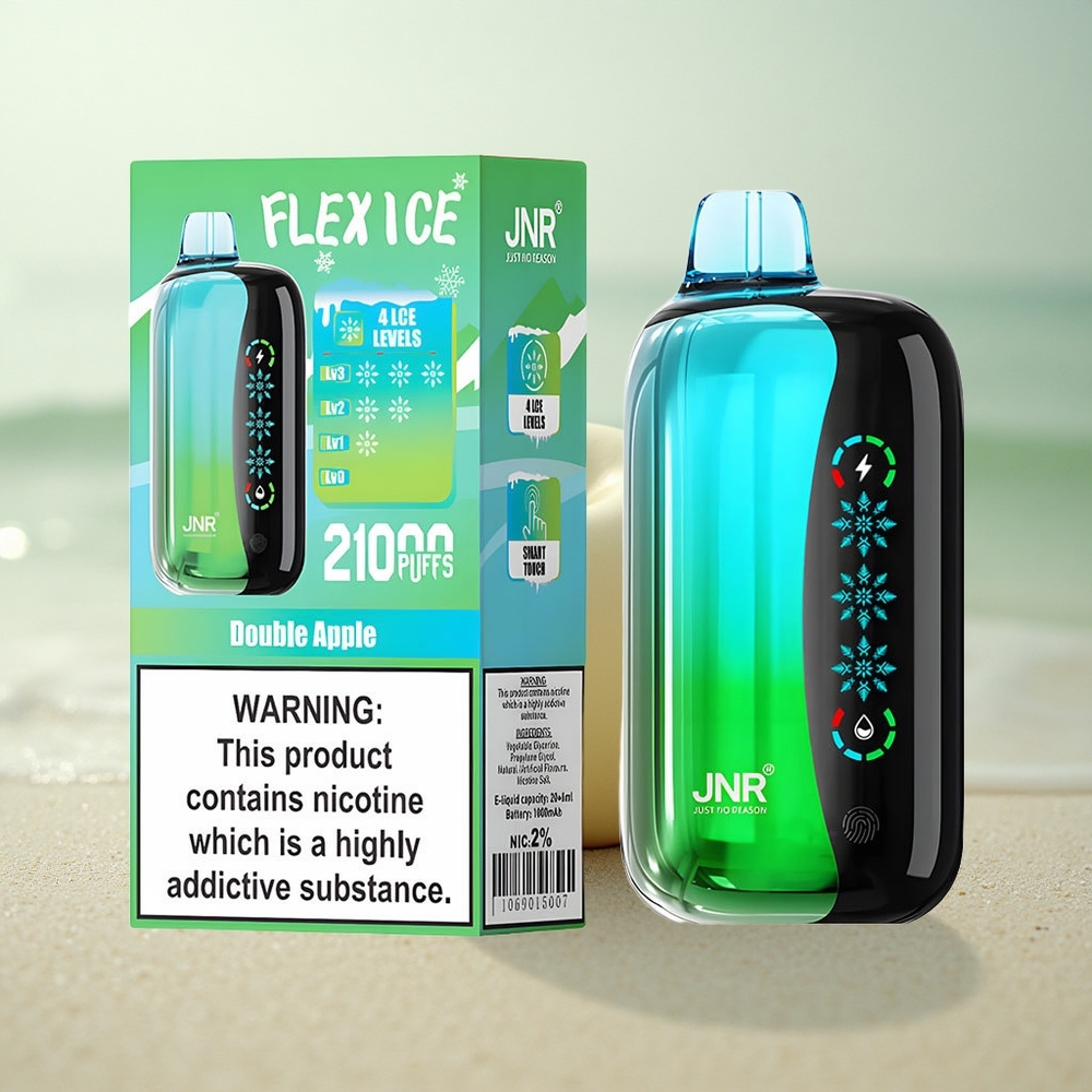 JNR Flex Ice 21000 Kaksoisomena Jäätä Säädettävä 26ml Tuplaverkko 1000mAh