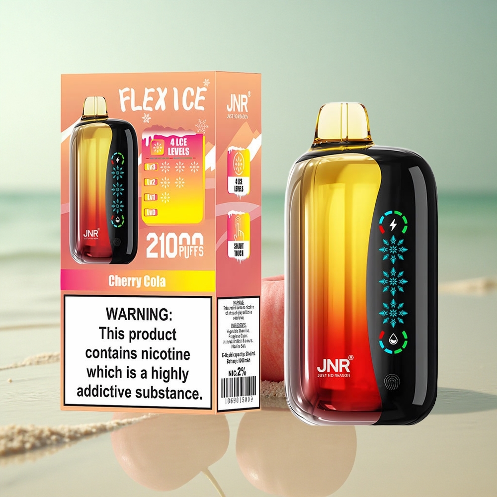 JNR Flex Ice 21000 Kirsikka-Kola Jäätä Säädettävä 26ml Tuplahäkkisuodatin
