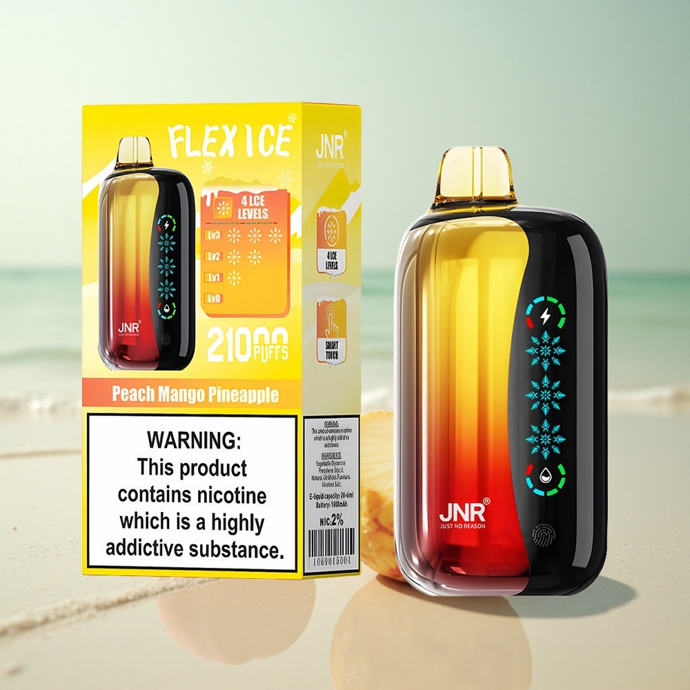 JNR Flex Ice 21000 Persikka Mango Ananas Säädettävä Jää 26ml 1.2 Ohm Dual Mesh