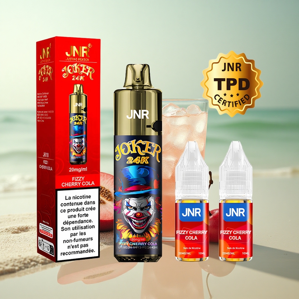 JNR Joker 24K Kirsikkakola Kupliva 10ml-Täyttö 2% Nikotiinia