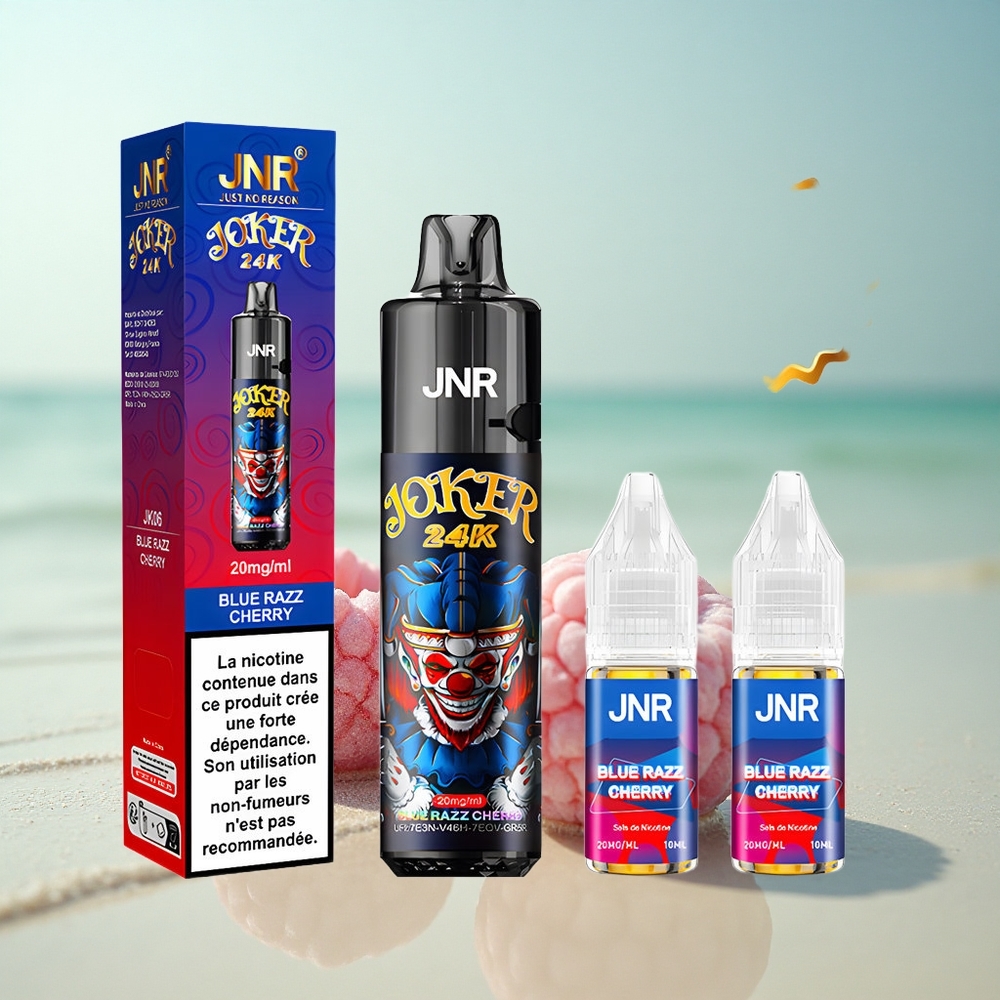 JNR Joker 24K Sininen Vadelma-Kirsikka 2% Nikotiinia 10ml Täyttömahdollisuus