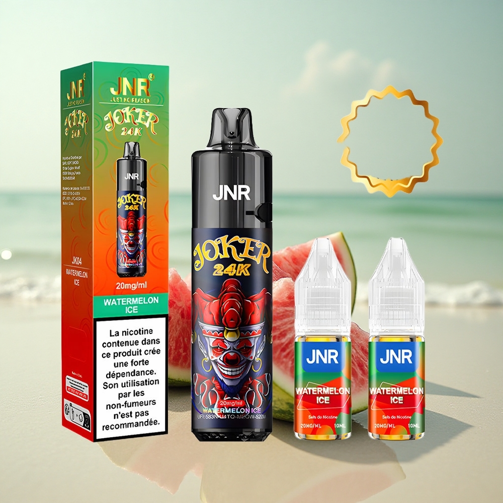 JNR Joker 24K Vesimeloni-Jää 2% Nikotiinia 10ml Uudelleentäytettävä