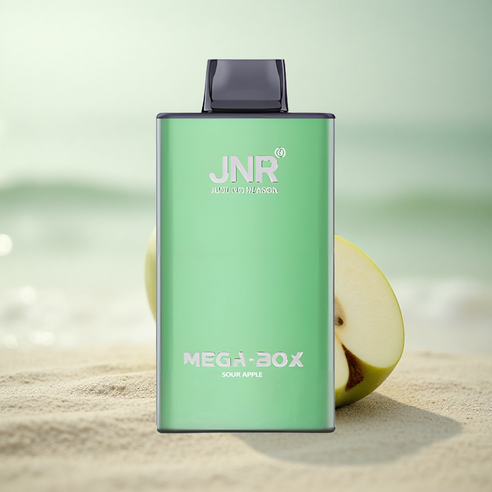 JNR Mega Box 25000 Kirpeä Omena 30ml Kaksoisverkko