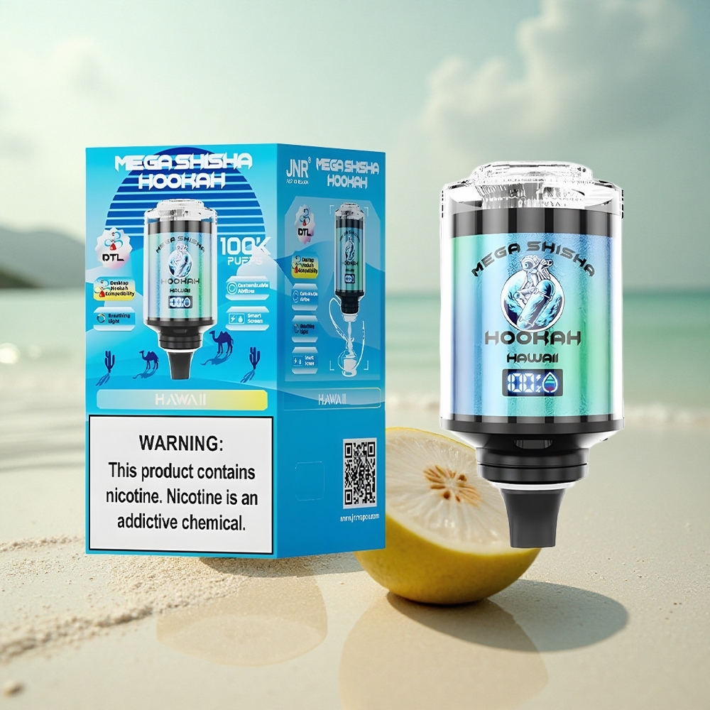 JNR Mega Shisha Hookah 100K Havaiji 2200mAh 60ml 100000 imutusta