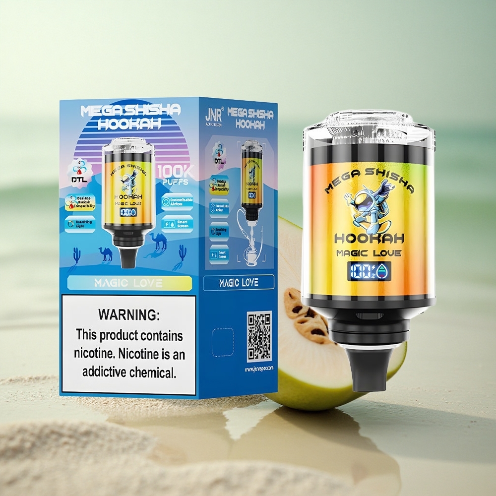 JNR Mega Shisha Hookah 100K Taika Rakkaus 2200mAh Nopea Lataus