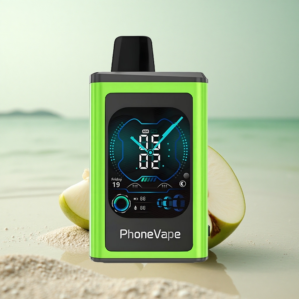 JNR PhoneVape 30000 Kirpeä Omena Jää - Type-C, 850mAh, 2%/5% Nikotiinia