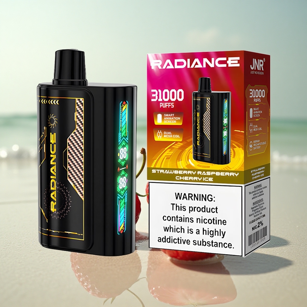 JNR Radiance 31000 Mansikka Vadelma Kirsikka Jää 28ml 2% Akku