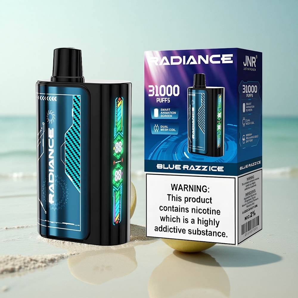 JNR Radiance 31000 Sininen Vadelma-Jää 28ml Kaksoishäkki