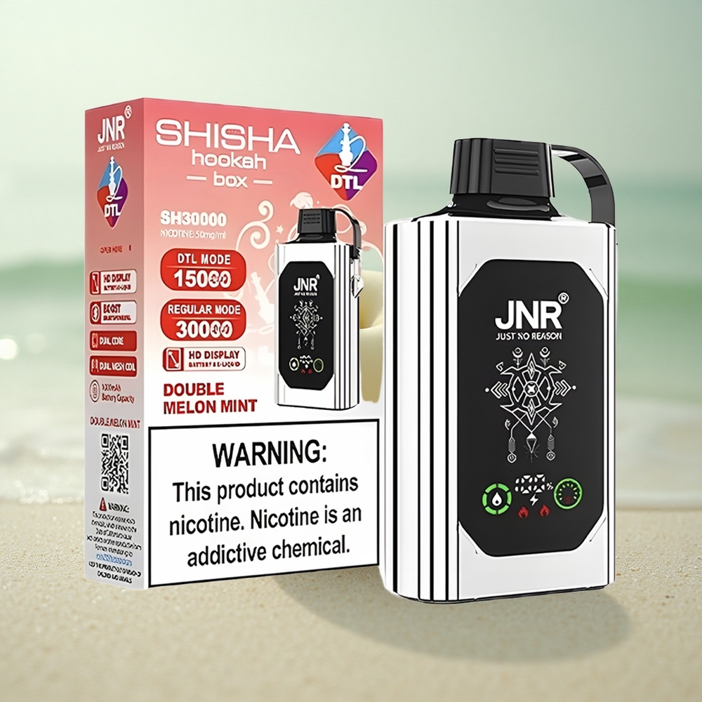 JNR Shisha Hookah Box 20500 Kaksoisomena HD-Näyttö Kaksoissydän 25ml Type-C