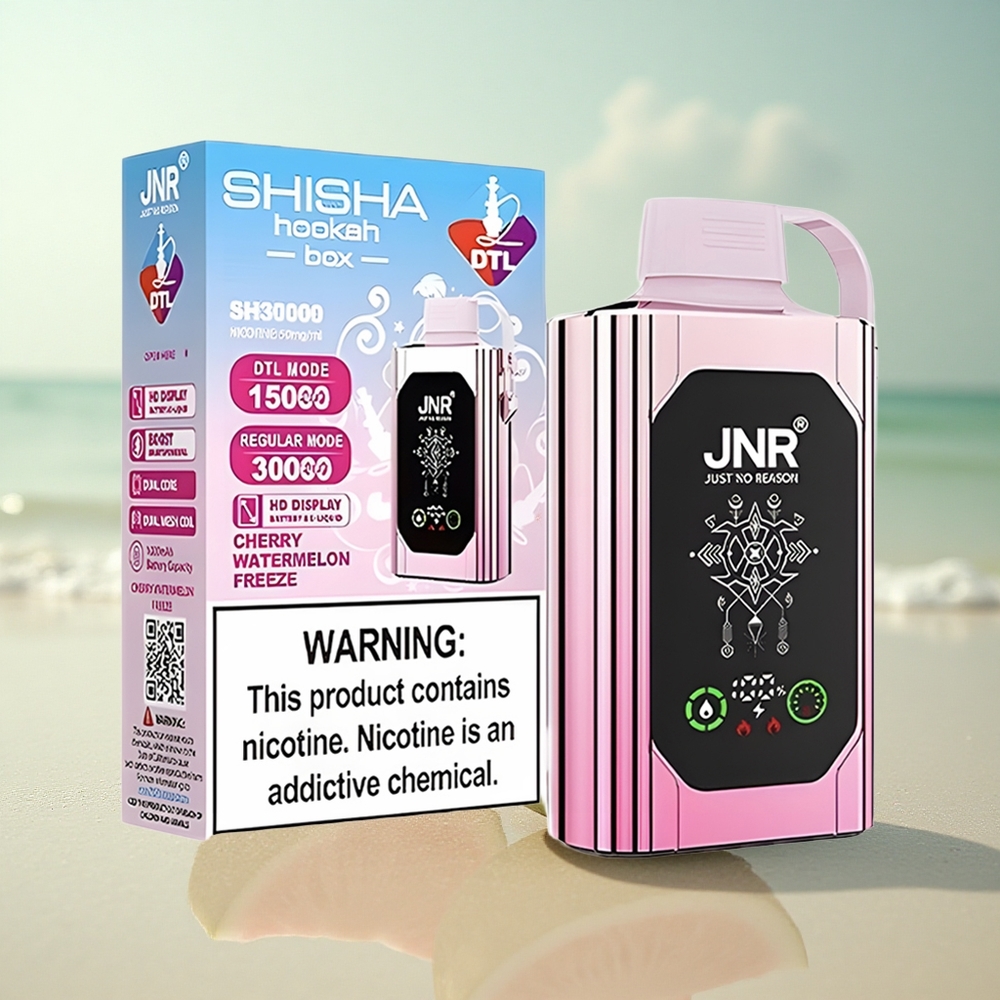 JNR Shisha Hookah Box 20500 Kirsikka-Arbuusi Jäädyke HD-Näyttö 1000mAh Type-C