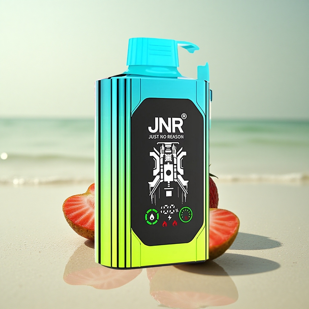 JNR Shisha Hookah Box 20500 Mansikka-Kiivi HD-Näyttö 25ml Dual Mesh Coil